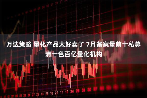 万达策略 量化产品太好卖了 7月备案量前十私募清一色百亿量化机构
