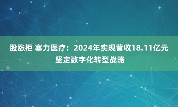 股涨柜 塞力医疗：2024年实现营收18.11亿元 坚定数字化转型战略